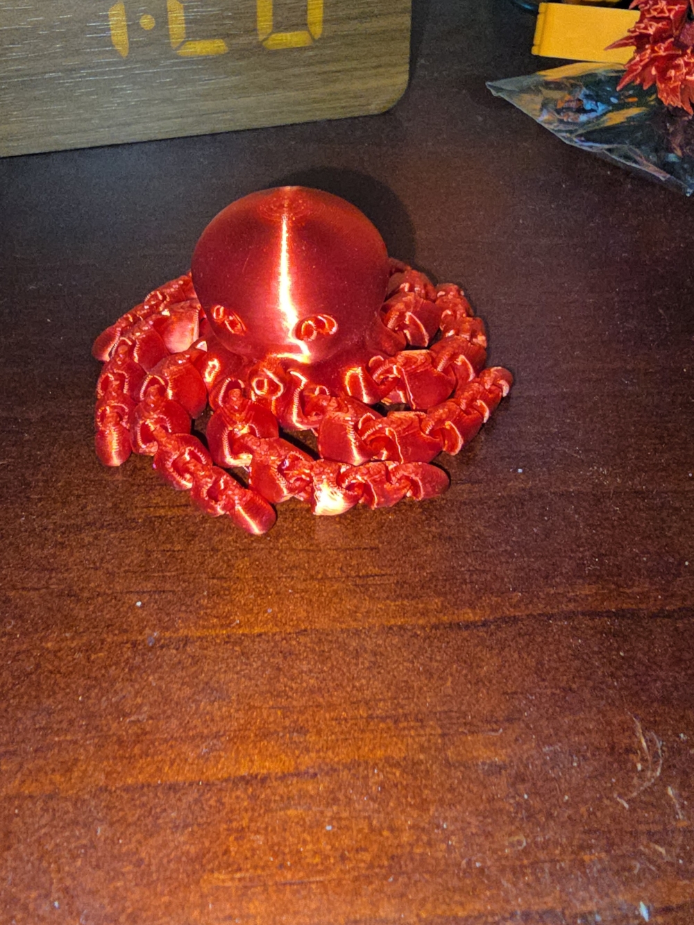 Red Decorative Octopus Figurine